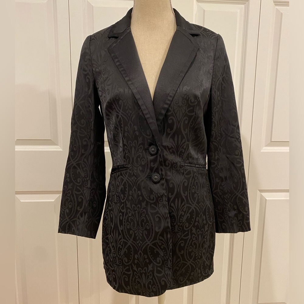 Bisou Bisou black paisley blazer